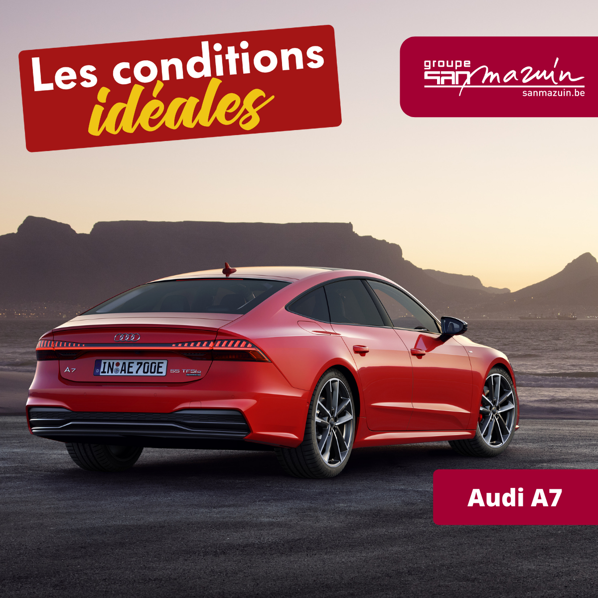 Audi A7 conditions idéales SAN Mazuin